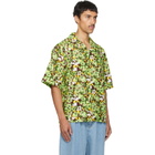 Marni Green Pop Flowers Print Shirt