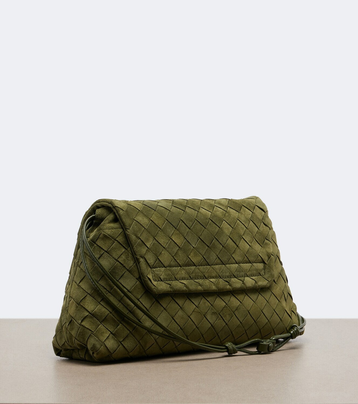 Bottega Veneta Giorno Intrecciato suede crossbody bag