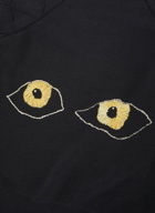 Embroidered Vintage Sweatshirt in Black