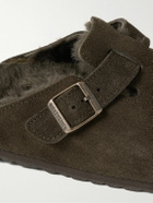 Birkenstock - Boston Shearling-Lined Suede Clogs - Brown