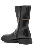 Miista Dahlia Panelled Leather Ankle Boot Black