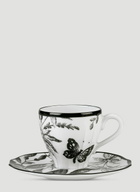 Gucci Set of Two Herbarium Coffee Cups with Saucers