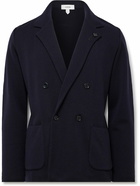 Lardini - Double-Breasted Virgin Wool Cardigan - Blue