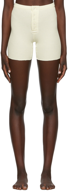 Photo: SKIMS Off-White Waffle Boy Shorts