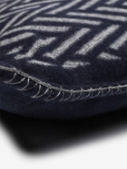 Johnstons Of Elgin Blue Herringbone Cushion