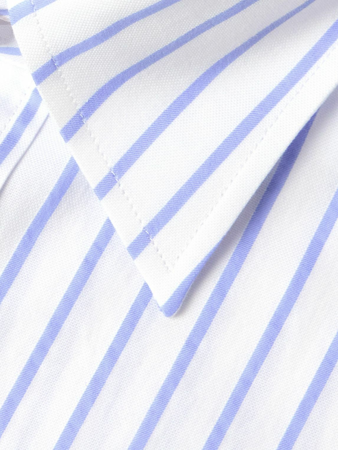 Dunhill - Striped Textured-Cotton Shirt - Blue