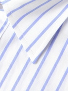 Dunhill - Striped Textured-Cotton Shirt - Blue
