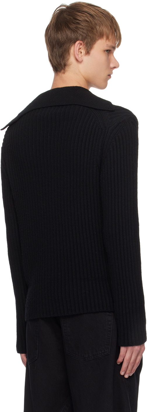 NVRFRGT Black V-Neck Sweater