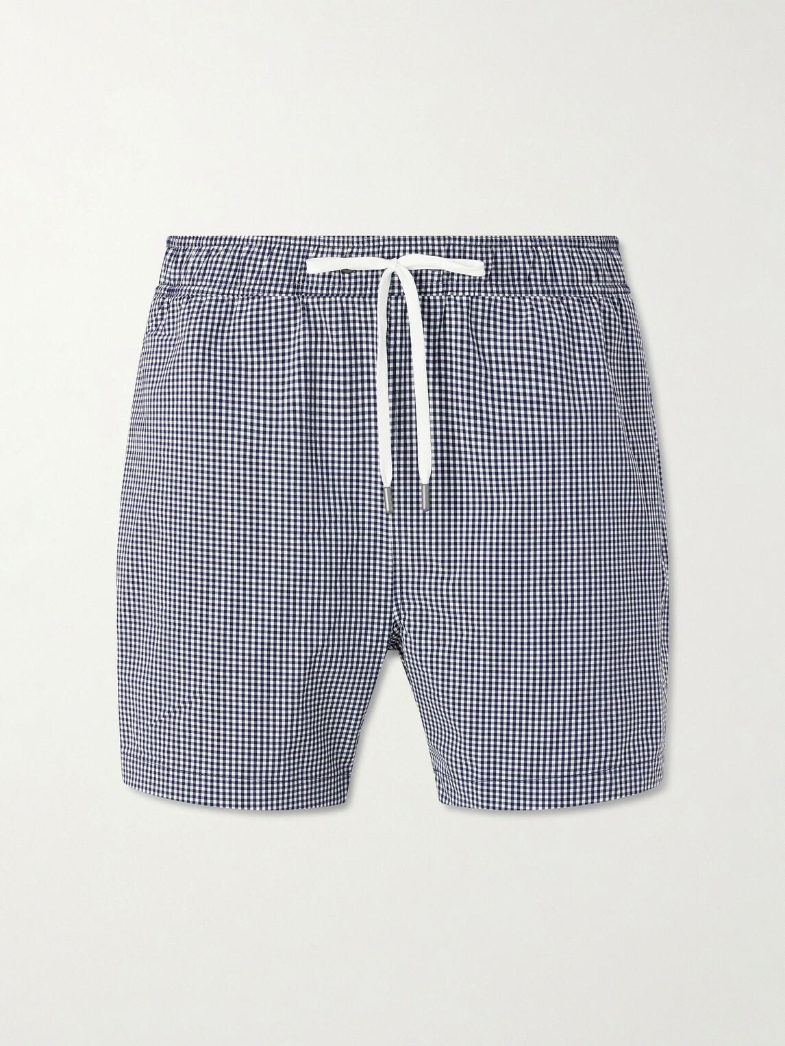 Onia - Charles Straight-Leg Mid-Length Checked Swim Shorts - Blue