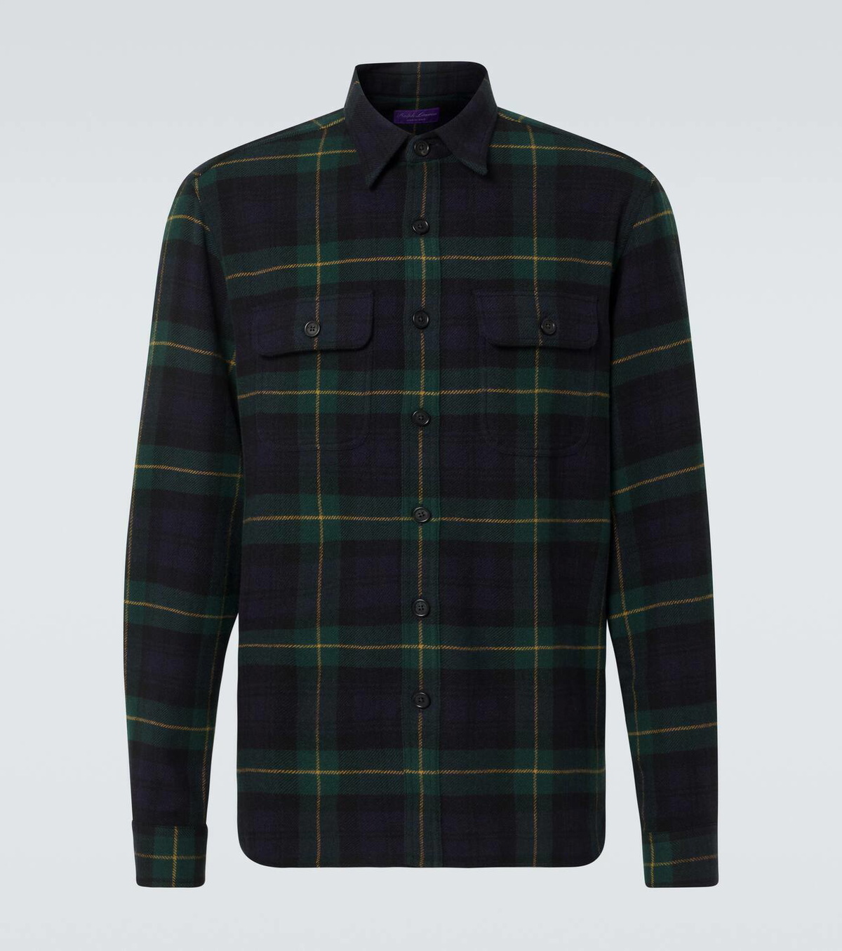 Ralph Lauren Purple Label Plaid wool and cashmere shirt Ralph