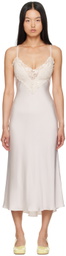 GUIZIO Pink Nova Slip Midi Dress