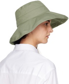 Jil Sander Green Compact Washed Bucket Hat