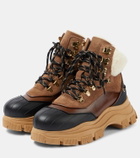 Dorothee Schumacher Sporty Shearling leather lace-up boots