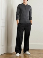 John Smedley - Belper Slim-Fit Merino Wool Polo Shirt - Gray