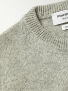 Thom Browne - Striped Mélange Wool Sweater - Gray