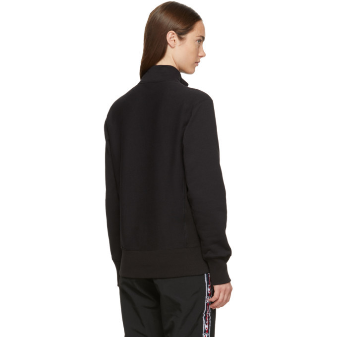 Champion Reverse Weave Black Half-Zip Sweatshirt Champion