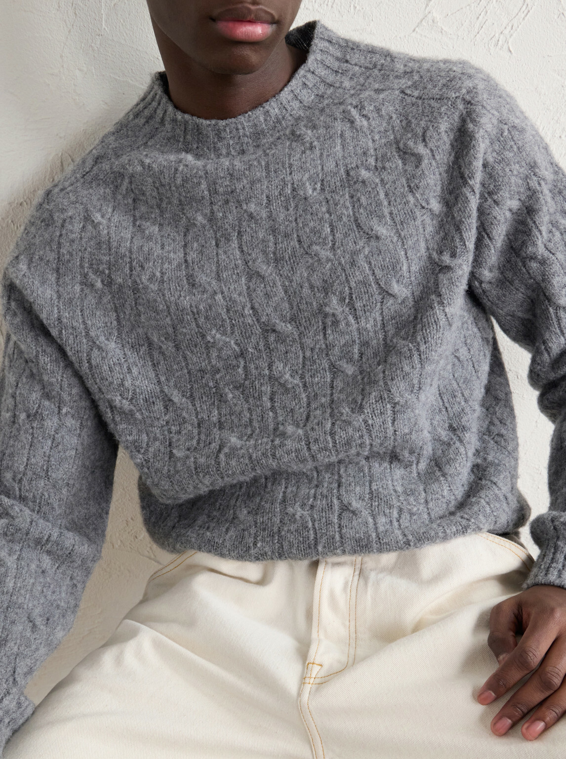Barbour - Cable-Knit Wool Sweater - Gray