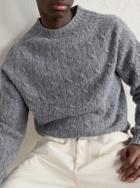 Barbour - Cable-Knit Wool Sweater - Gray
