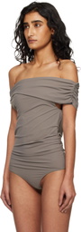 AGOLDE Taupe Sherilyn Bodysuit