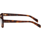 Prada Eyewear Brown Oval Sunglasses
