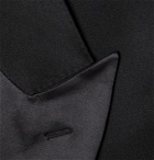 Giuliva Heritage - Tonino Slim-Fit Satin-Trimmed Double-Breasted Wool Tuxedo Jacket - Black