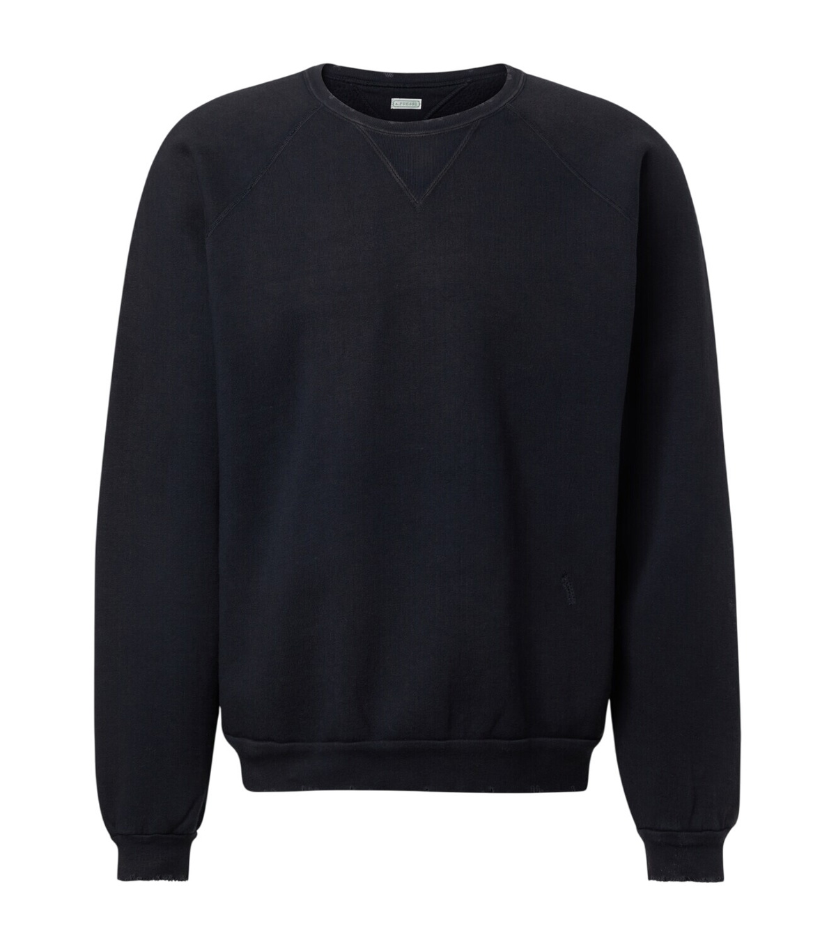 A.PRESSE - Distressed Cotton-Jersey Half-Zip Sweatshirt - Green A