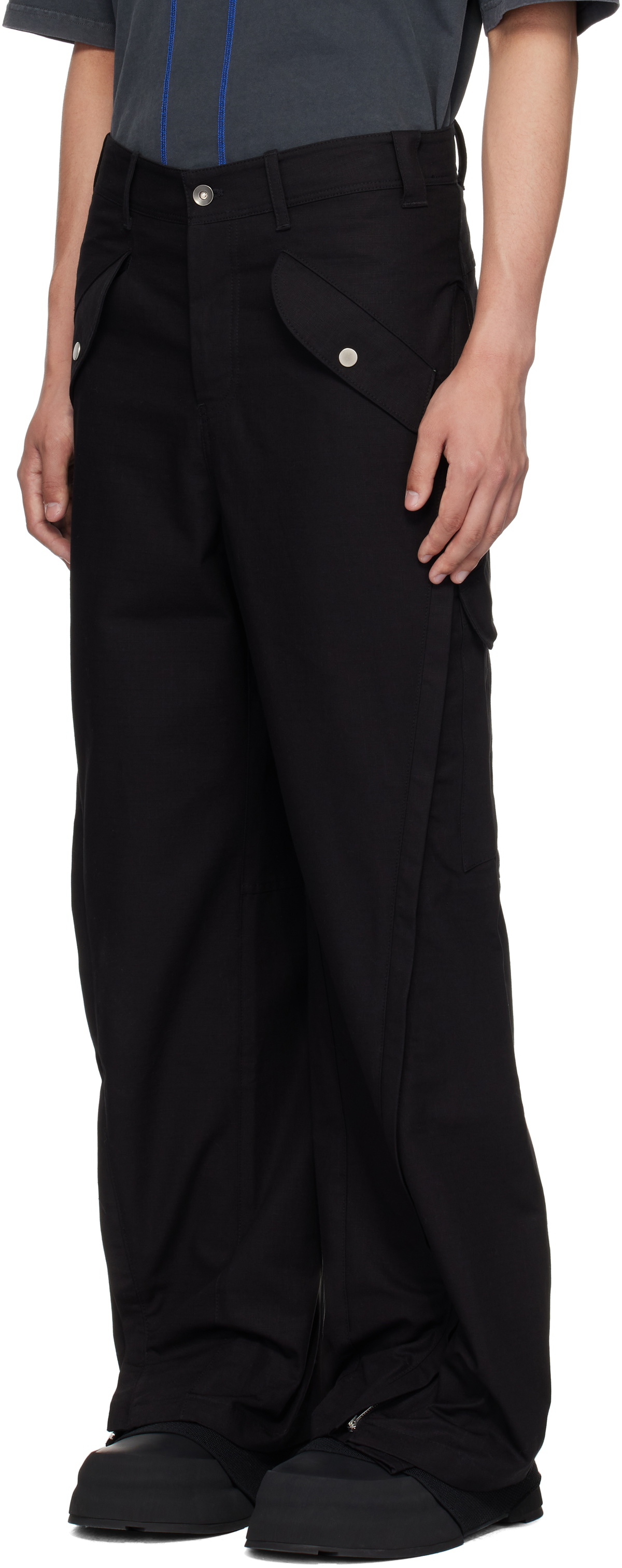 FFFPOSTALSERVICE Zip Trouser パンツ ブラック 3-Way Zip Trouser in Black/Black – SVRN