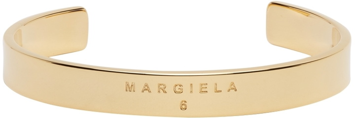 Photo: MM6 Maison Margiela Gold Logo Cuff Bracelet