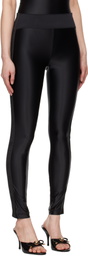 Versace Jeans Couture Black Logo Trim Leggings