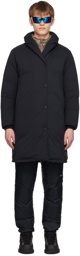 Nanga Black Shawl Collar Down Jacket