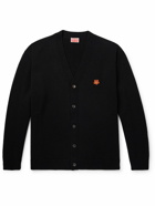 KENZO - Logo-Appliquéd Wool Cardigan - Black