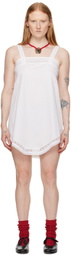 Bode White Convertible Teddy Minidress