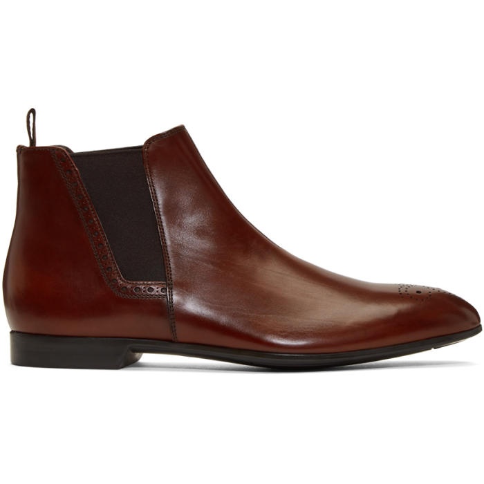 Photo: Prada Brown Leather Chelsea Boots