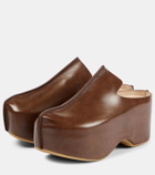 JW Anderson Leather platform clogs