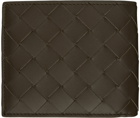 Bottega Veneta Brown Intrecciato Bi-Fold Wallet