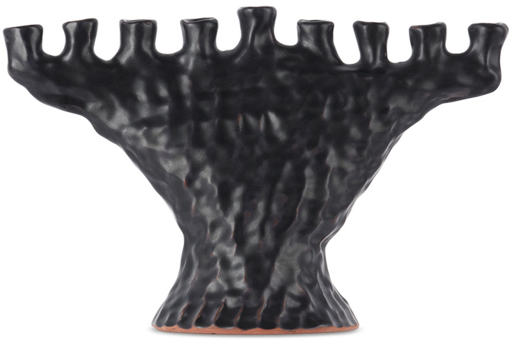 Photo: GERSTLEY Black Ceramic Menorah