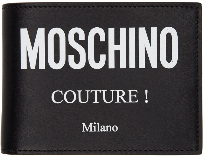 Photo: Moschino Black 'Couture!' Logo Bifold Wallet