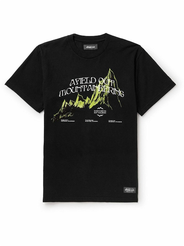 Photo: Afield Out® - Grove Logo-Print Cotton-Jersey T-Shirt - Black