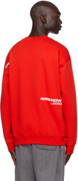 AAPE by A Bathing Ape Red Crewneck Sweatshirt