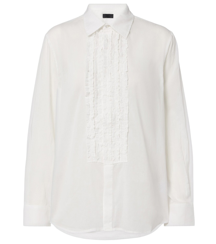 Photo: Nili Lotan Nathael ruffled cotton poplin shirt