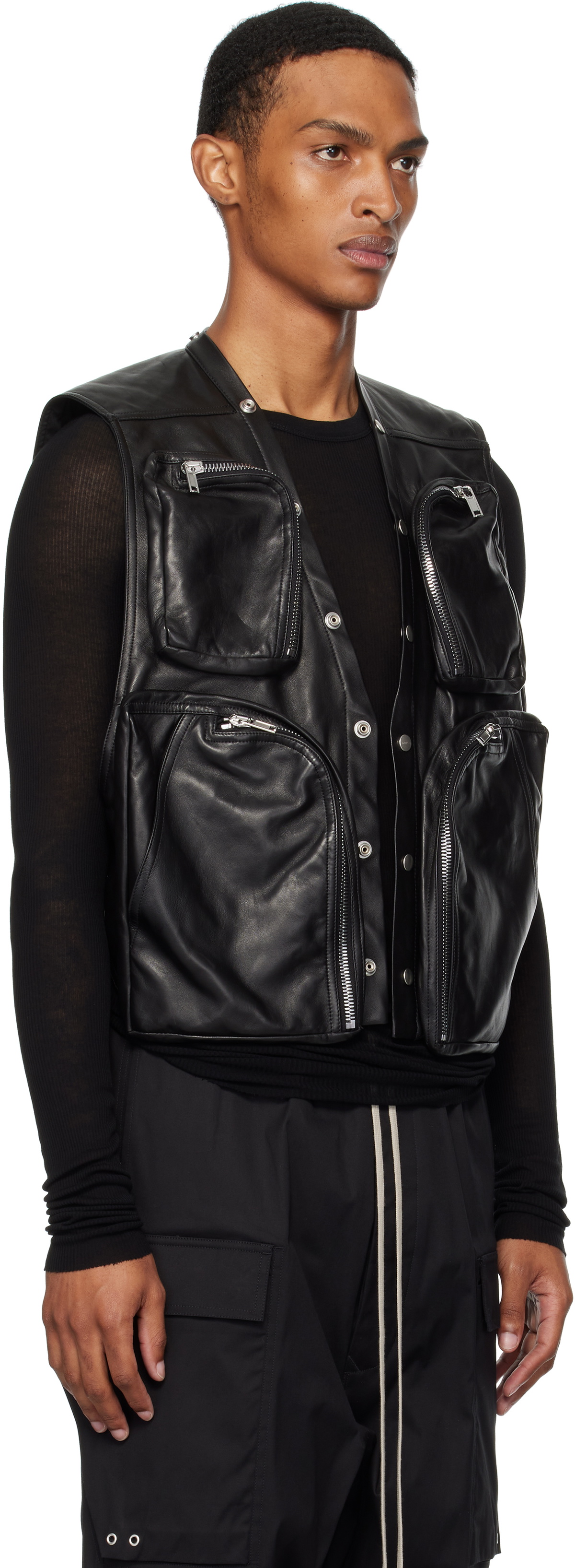 Rick Owens CARGO VEST 48 Rick Owens Black Concordians Cargo 