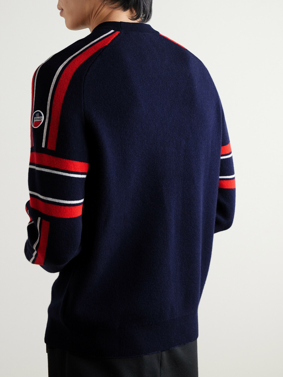 Fusalp - Spectavia Logo-Appliquéd Wool and Cashmere-Blend Jacquard Sweater - Blue