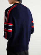 Fusalp - Spectavia Logo-Appliquéd Wool and Cashmere-Blend Jacquard Sweater - Blue