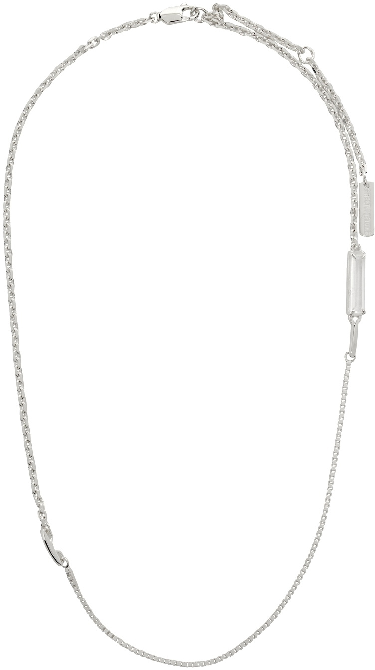 SWEETLIMEJUICE SSENSE Exclusive Silver Slender Mixed Chain Necklace