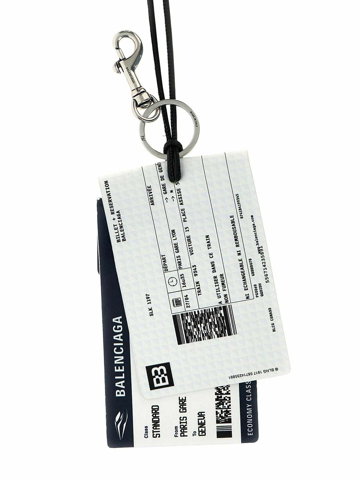 Balenciaga train Ticket Keyring Balenciaga