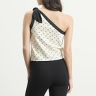 Kijun Women's Polka Dot Scarf Top in Ivory