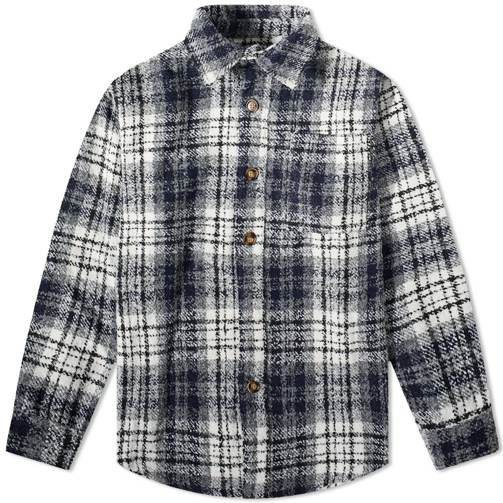 Fucking Awesome Men's Heavy Flannel Overshirt in Navy/White