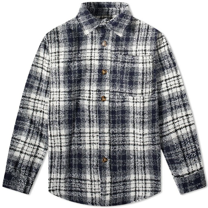 Photo: Fucking Awesome Men's Heavy Flannel Overshirt in Navy/White