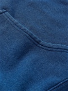 Sunspel - Indigo-Dyed Cotton-Jersey Hoodie - Blue