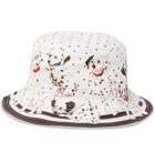Casablanca - Printed Cotton-Twill Bucket Hat - White